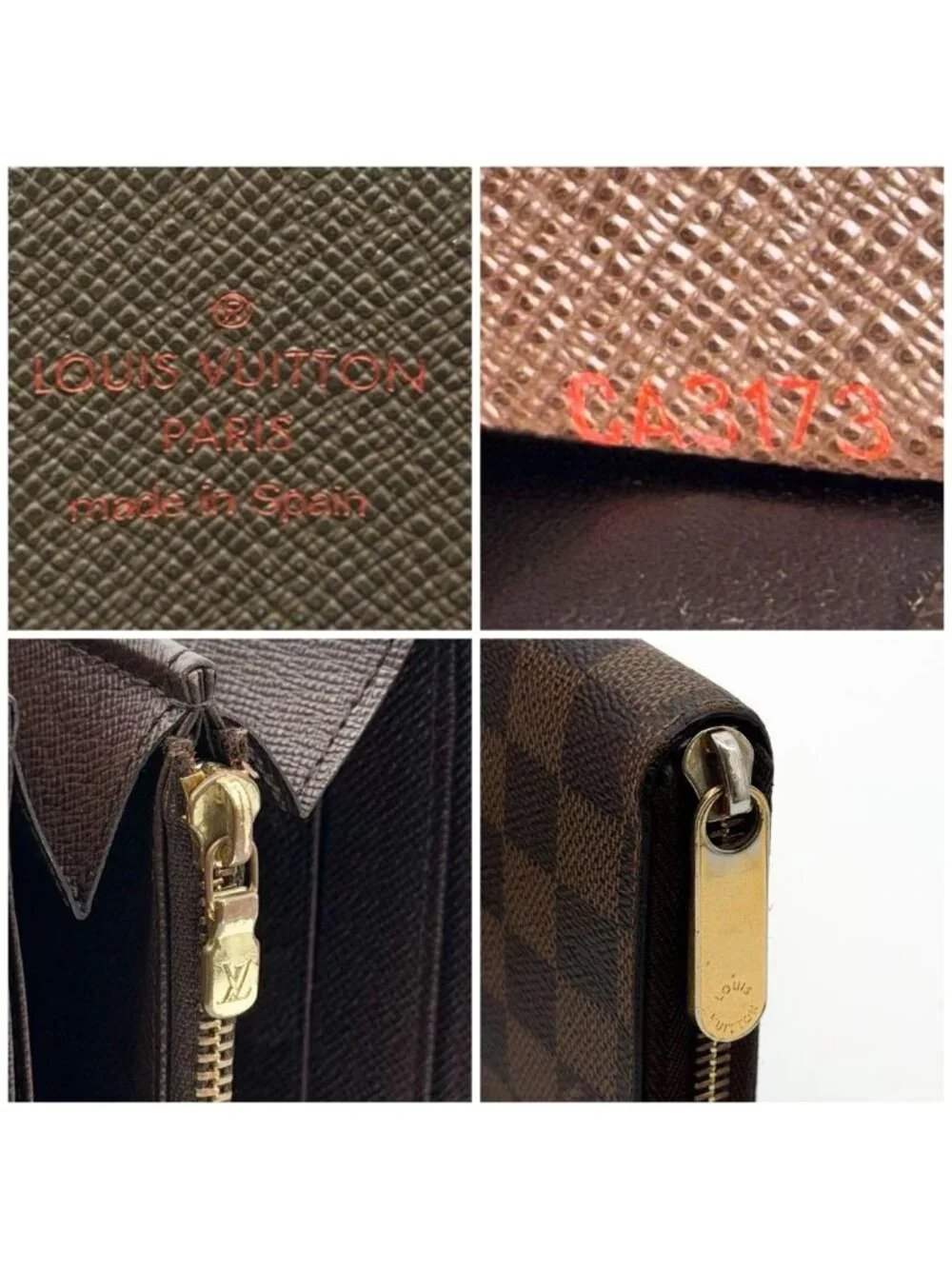 Louis Vuitton Zippy Wallet Damier Ebene Zip Around